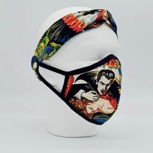 Matching Headband and Face Mask Set - Monsters